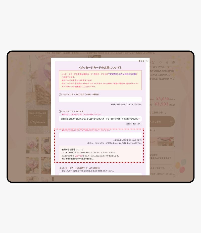 オプション欄の記号入力制御 - 画像2