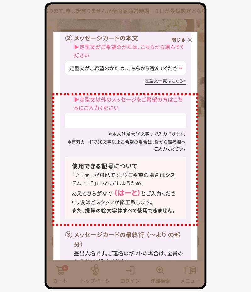 オプション欄の記号入力制御 - 画像3